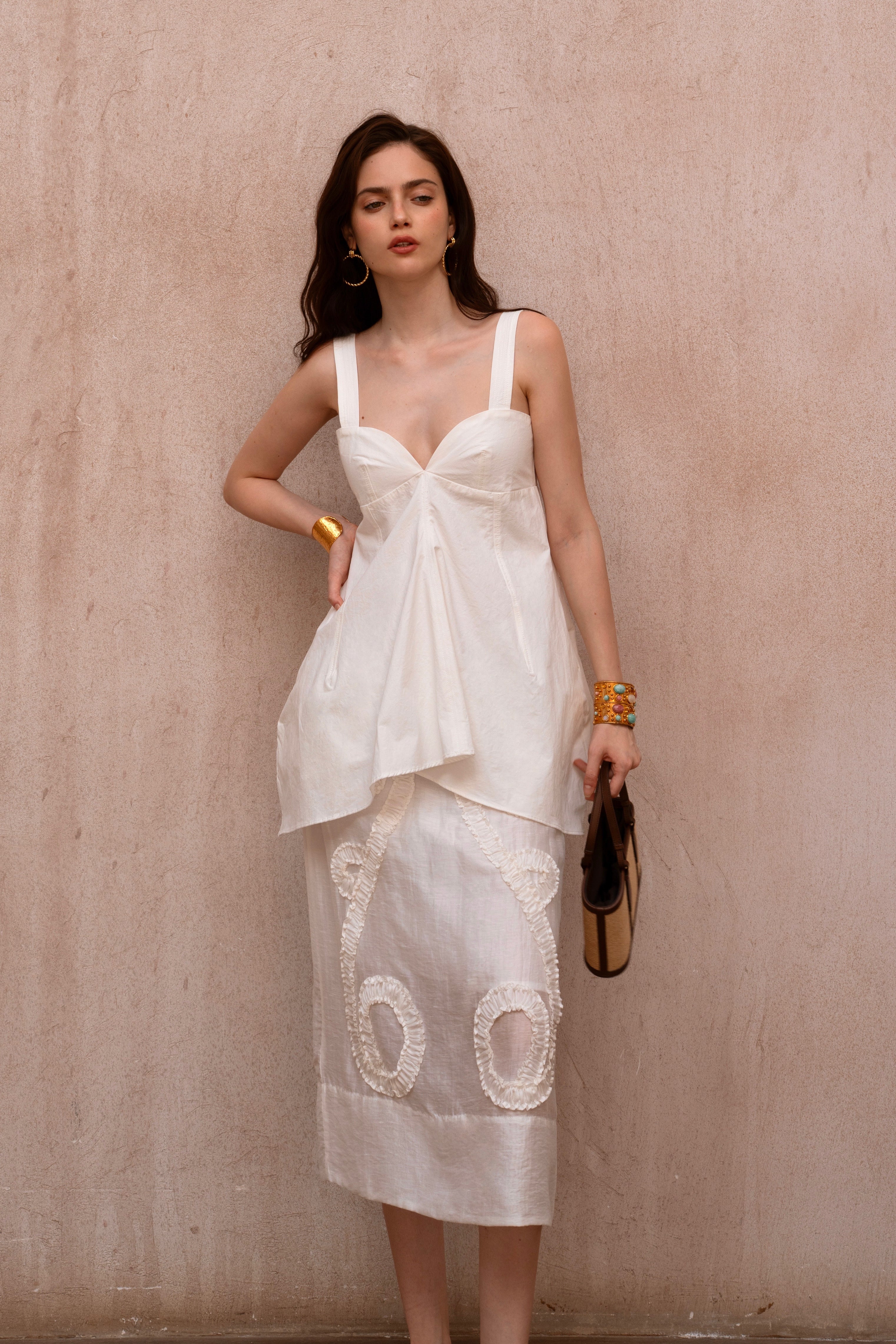 Last Sunset White Heavy Poplin Top