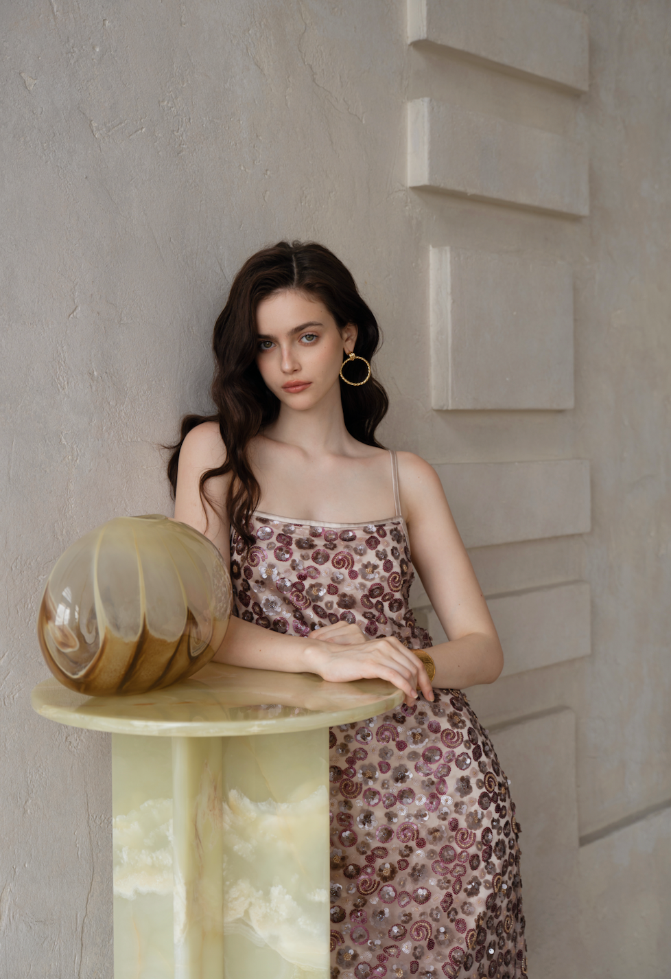 Last Sunset Celestial Embellished Wedding Evening Gown Maxi Dress
