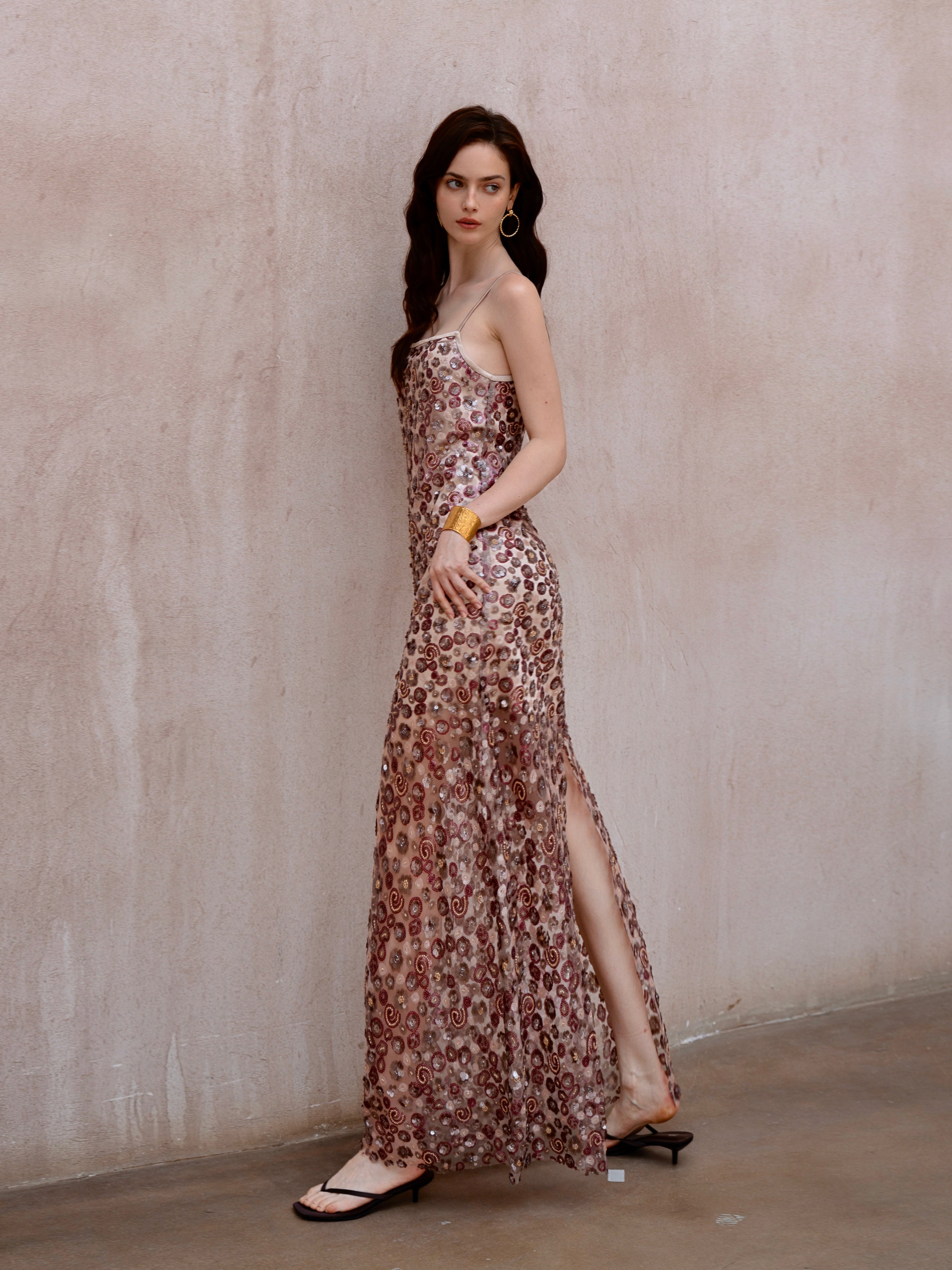 Last Sunset Celestial Embellished Wedding Evening Gown Maxi Dress