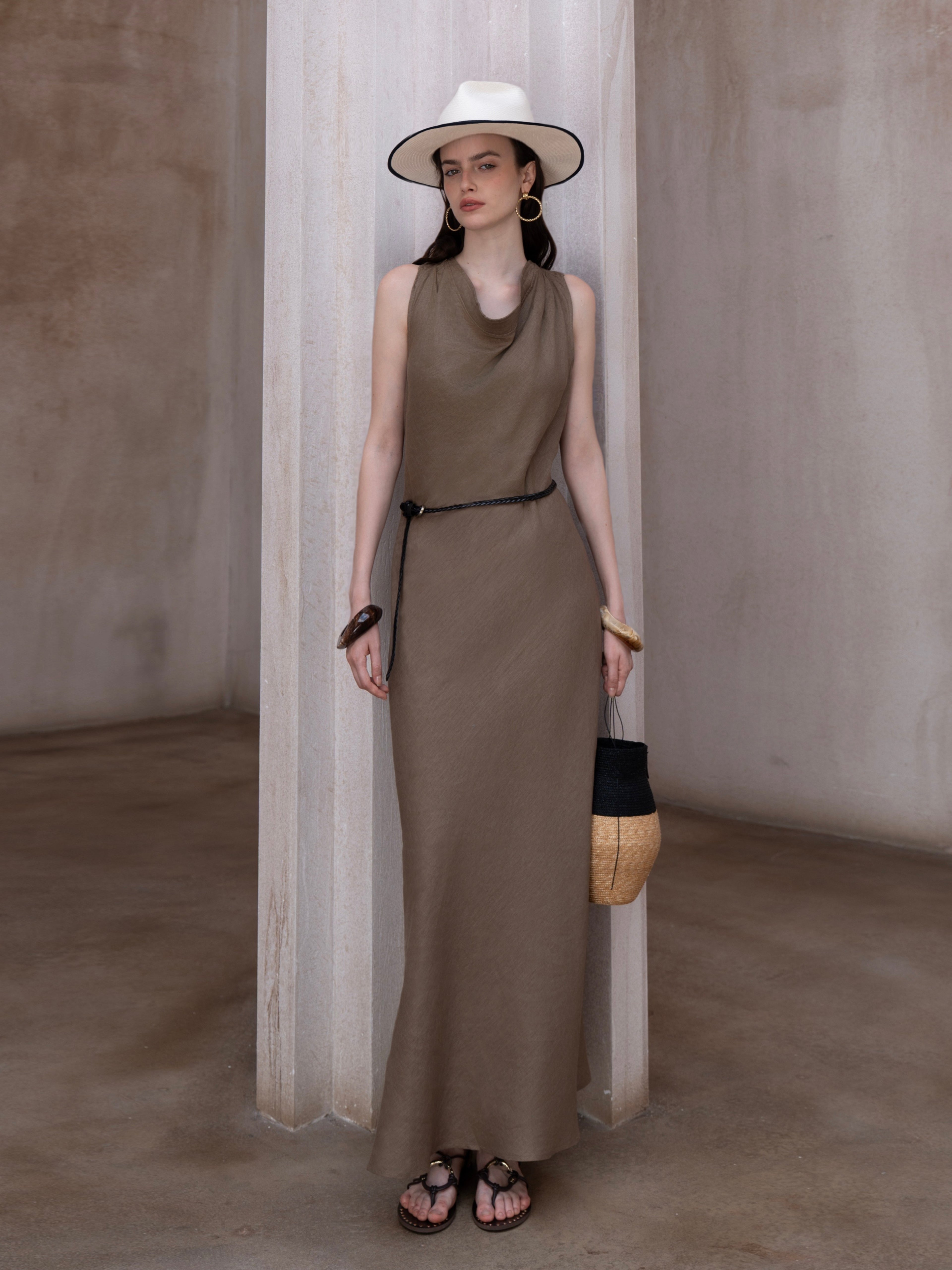 Last Sunset Olive Drift Maxi Dress