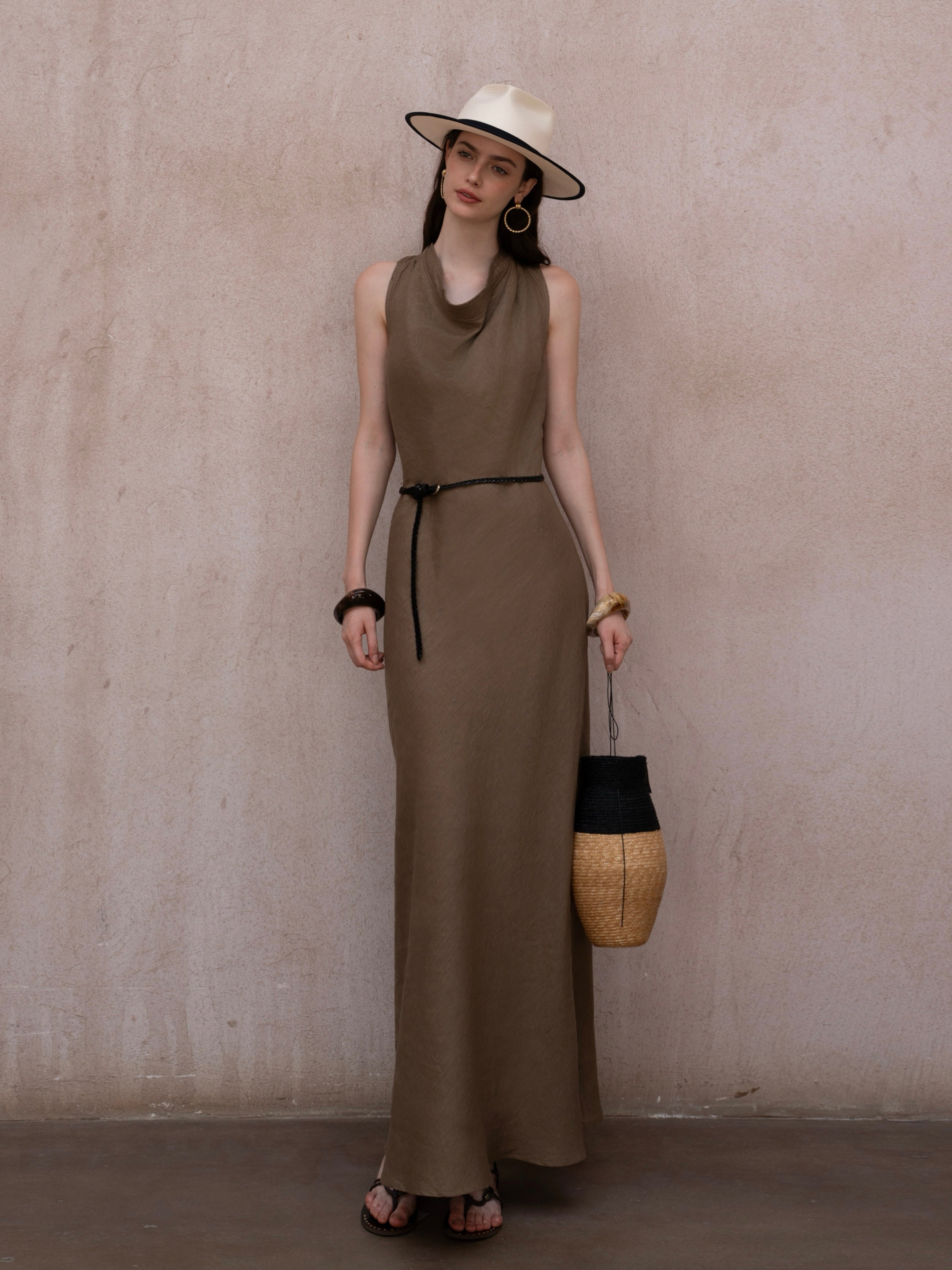 Last Sunset Olive Drift Maxi Dress