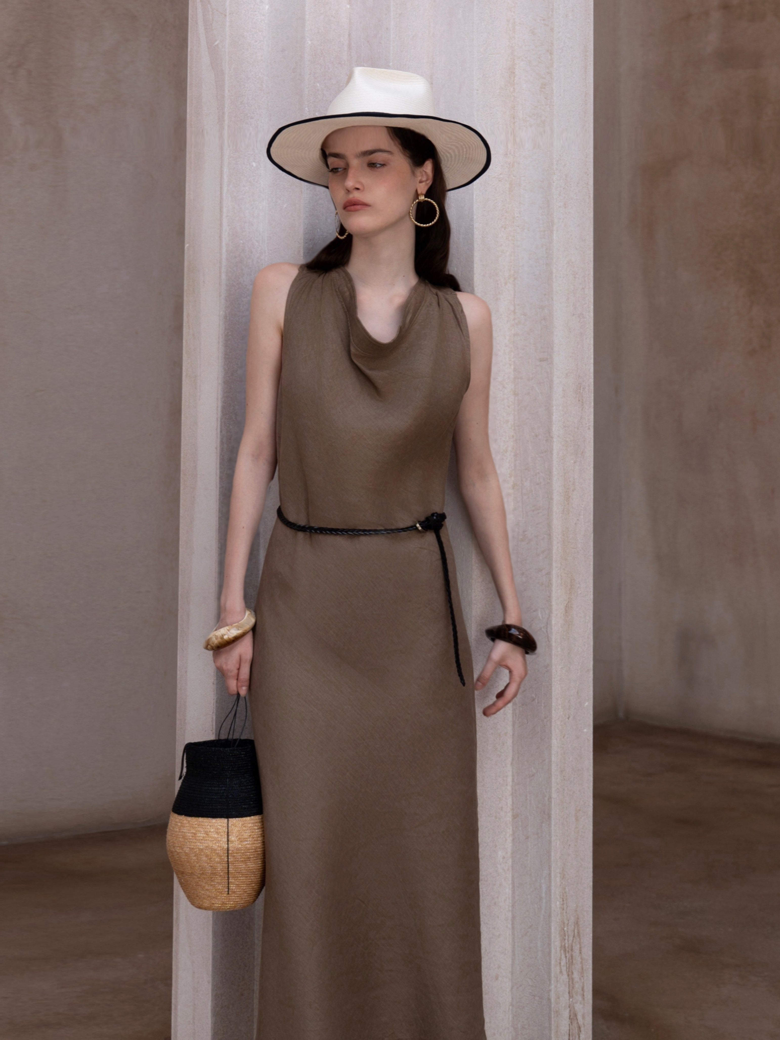 Last Sunset Olive Drift Maxi Dress
