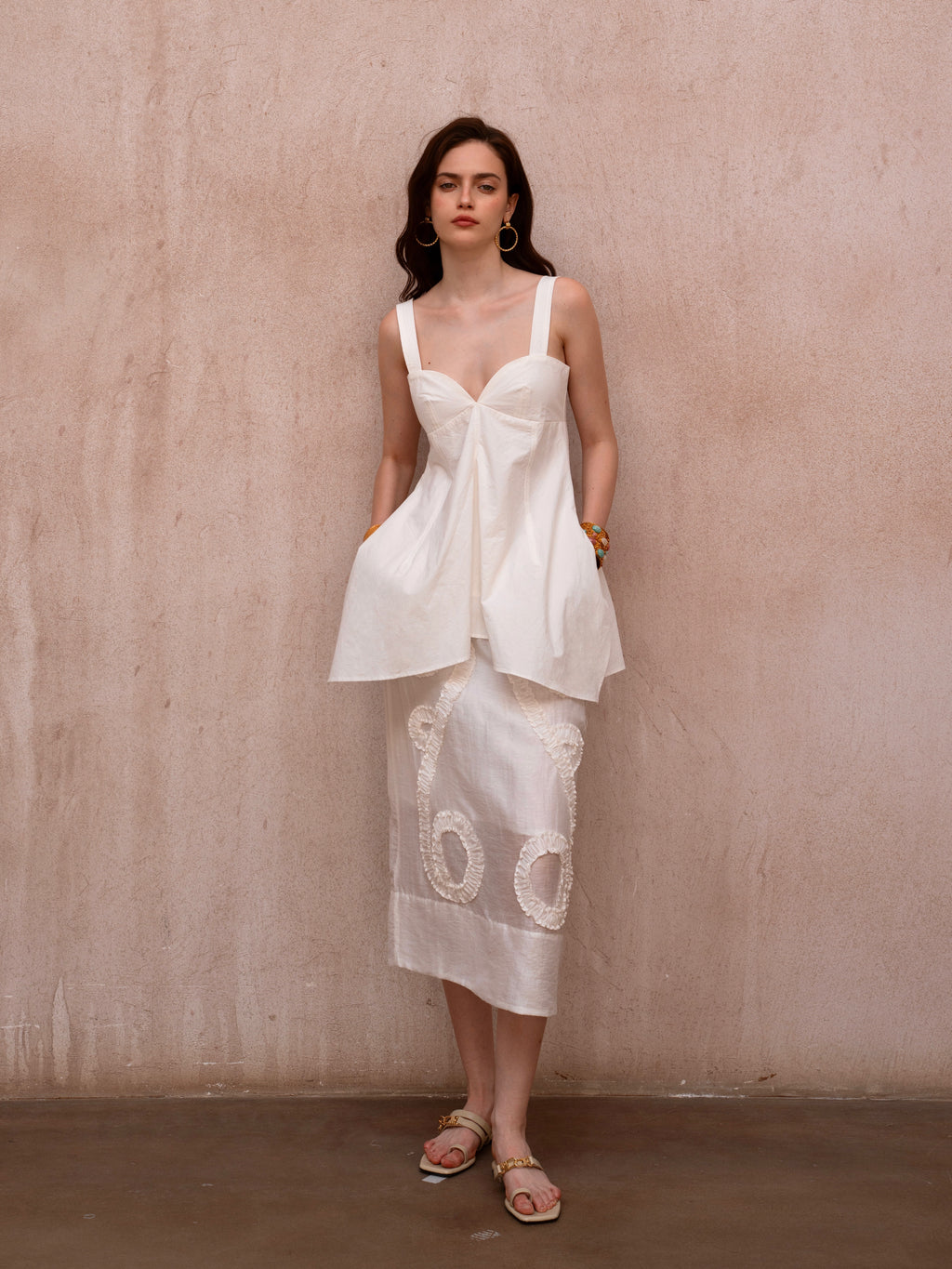 Last Sunset White Heavy Poplin Top