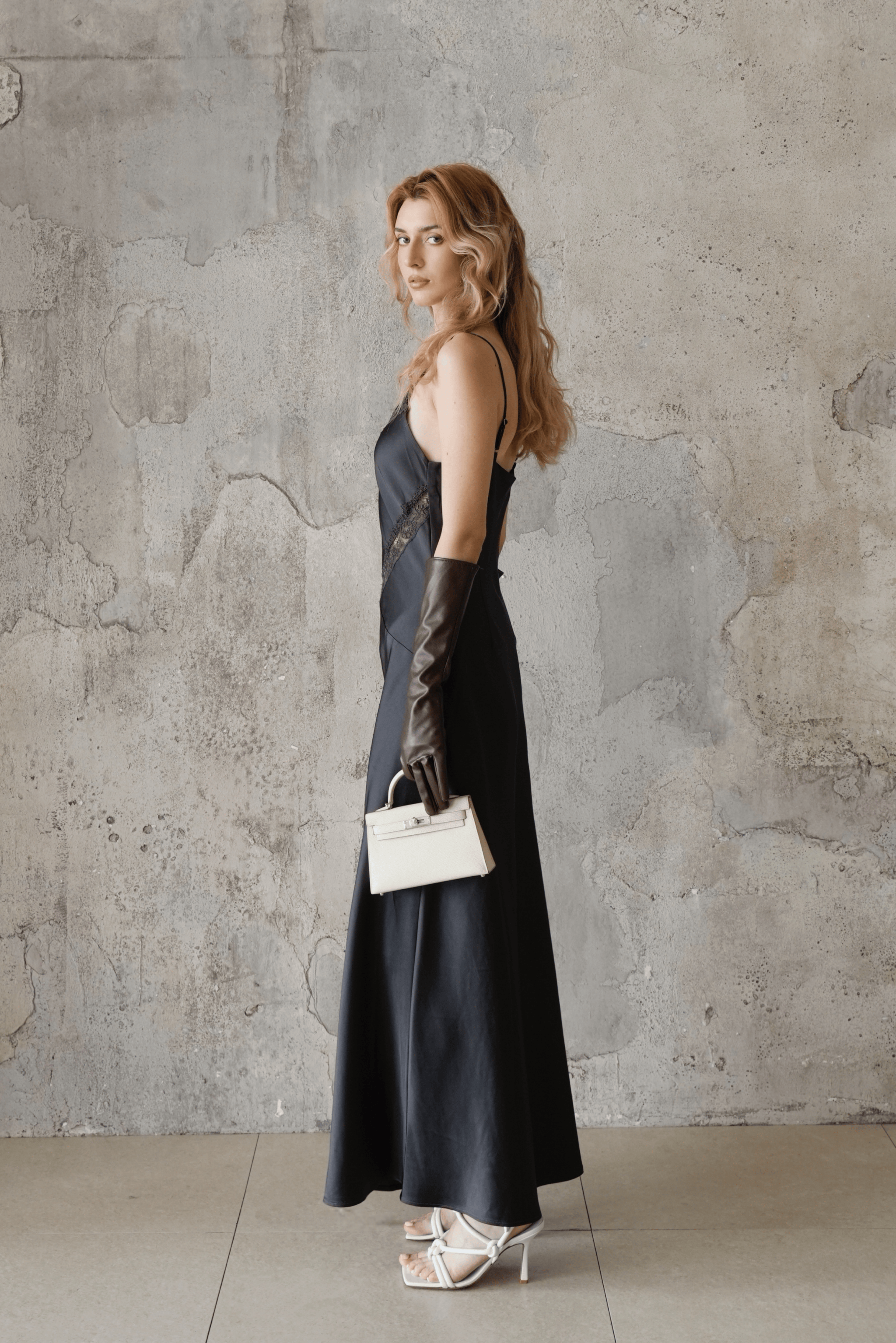 Last Sunset Luxe Silk Slip Maxi Dress with Lace Trim – Evening & Cocktail Elegance