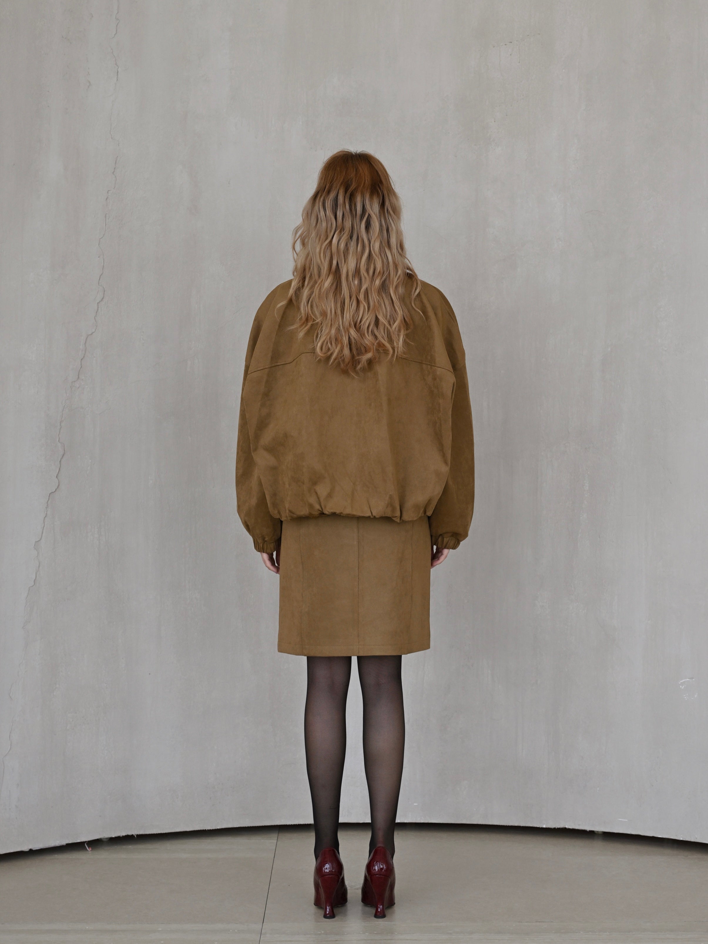 Last Sunset Suede Leather Wrap Mini Skirt