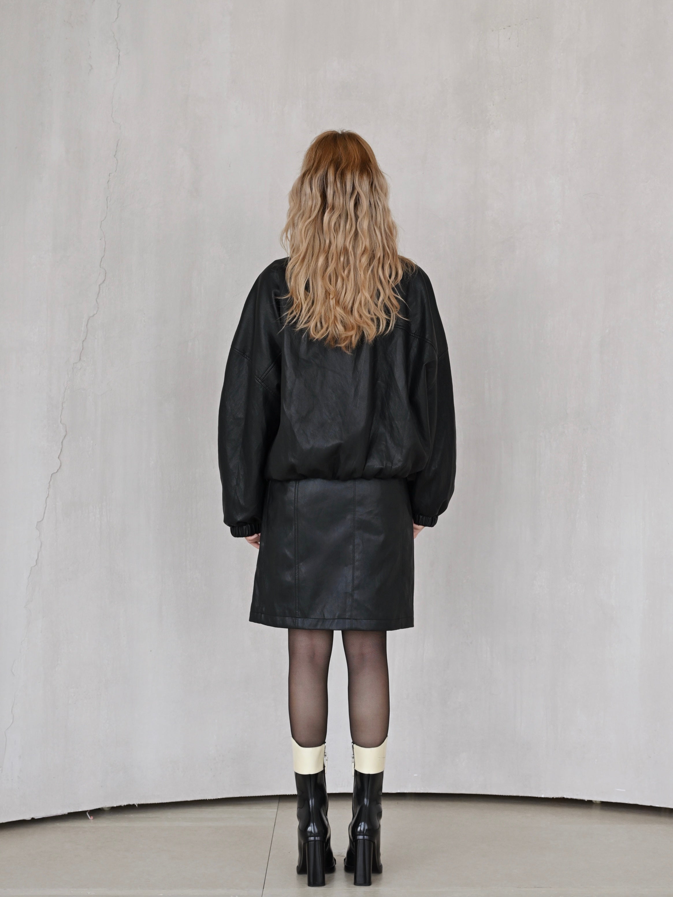 Last Sunset Suede Leather Wrap Mini Skirt
